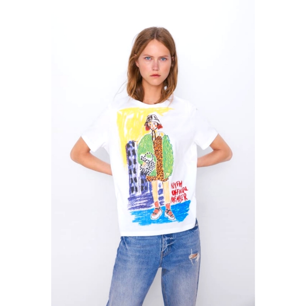 Zara NY Fashion Week print tee